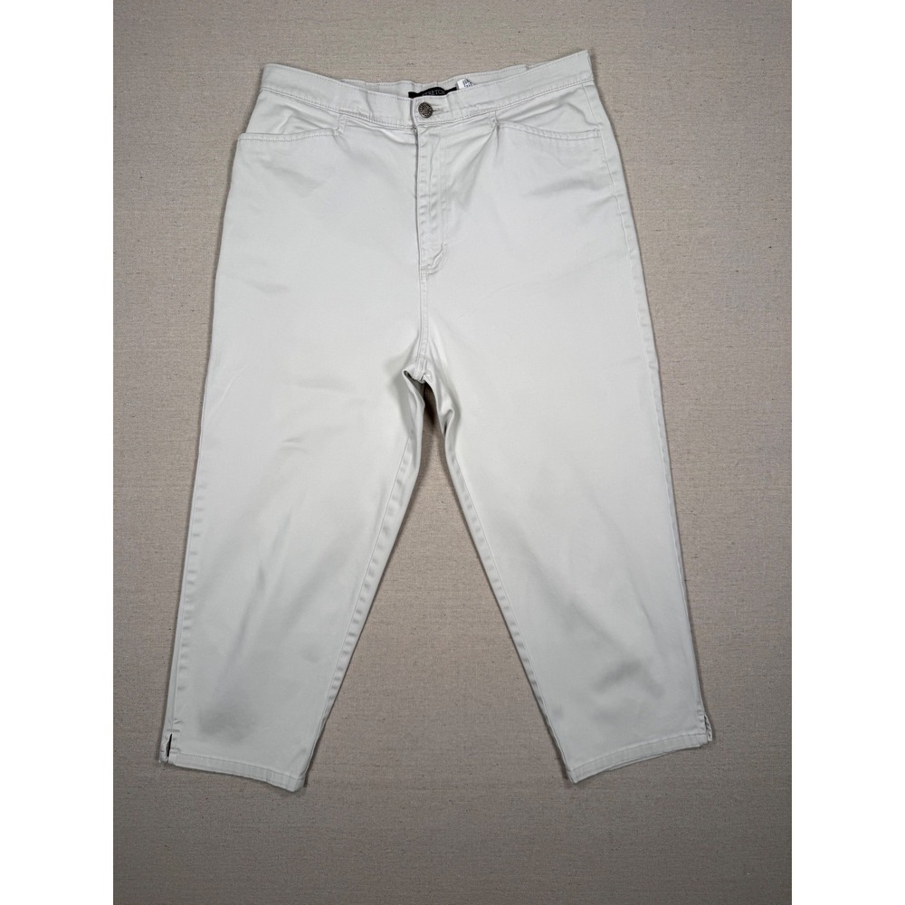 Vintage Bill Blass Jeans Womens 12 Stretch Crop Pants High Rise Straight Leg